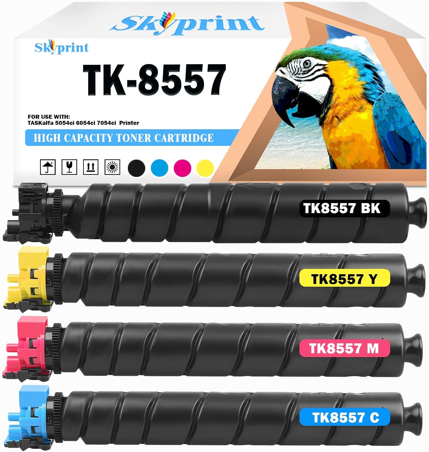 High Capacity TK-8557 TK8557 Toner Cartridge Kyocera TK-8557K TK-8557C TK-8557M TK-8557Y Compatible for TASKalfa 5054ci 6054ci 7054ci Printer Toner