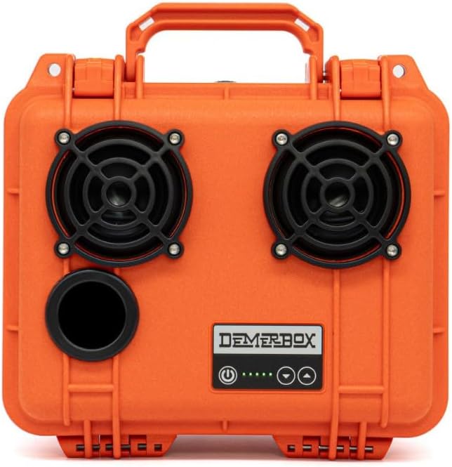 Waterproof, Portable, and Rugged Outdoor Bluetooth Speakers. Loud Sound + Deep Bass, 40+ hr Battery Life, Dry Box + USB Charging, Multi-Pairing Party Mode (Haast Orange, DB2)