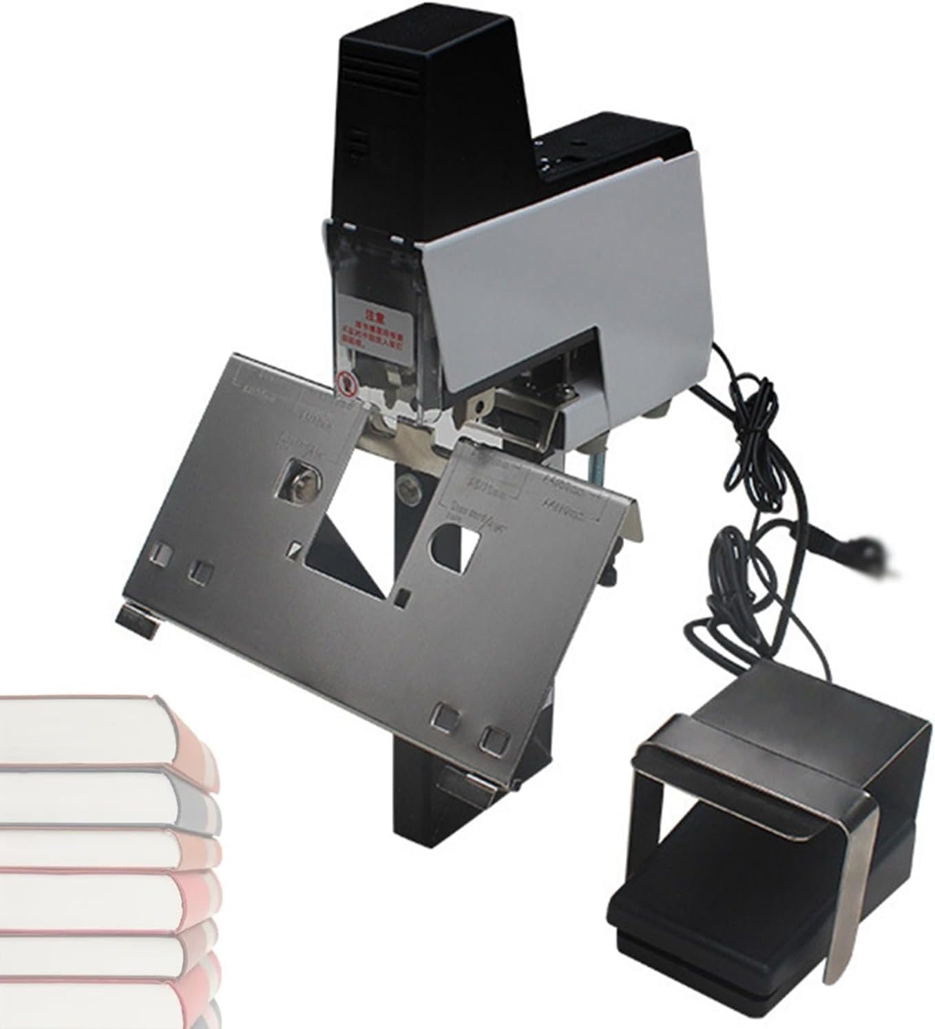 Automatic Saddle Binding Machine, Electric Saddle Stapler, Binding Thickness 2-30 Sheets, Adjustable Thickness 100mm, 1-9 Levels of Intensity Adjustable, for Offices, Schools