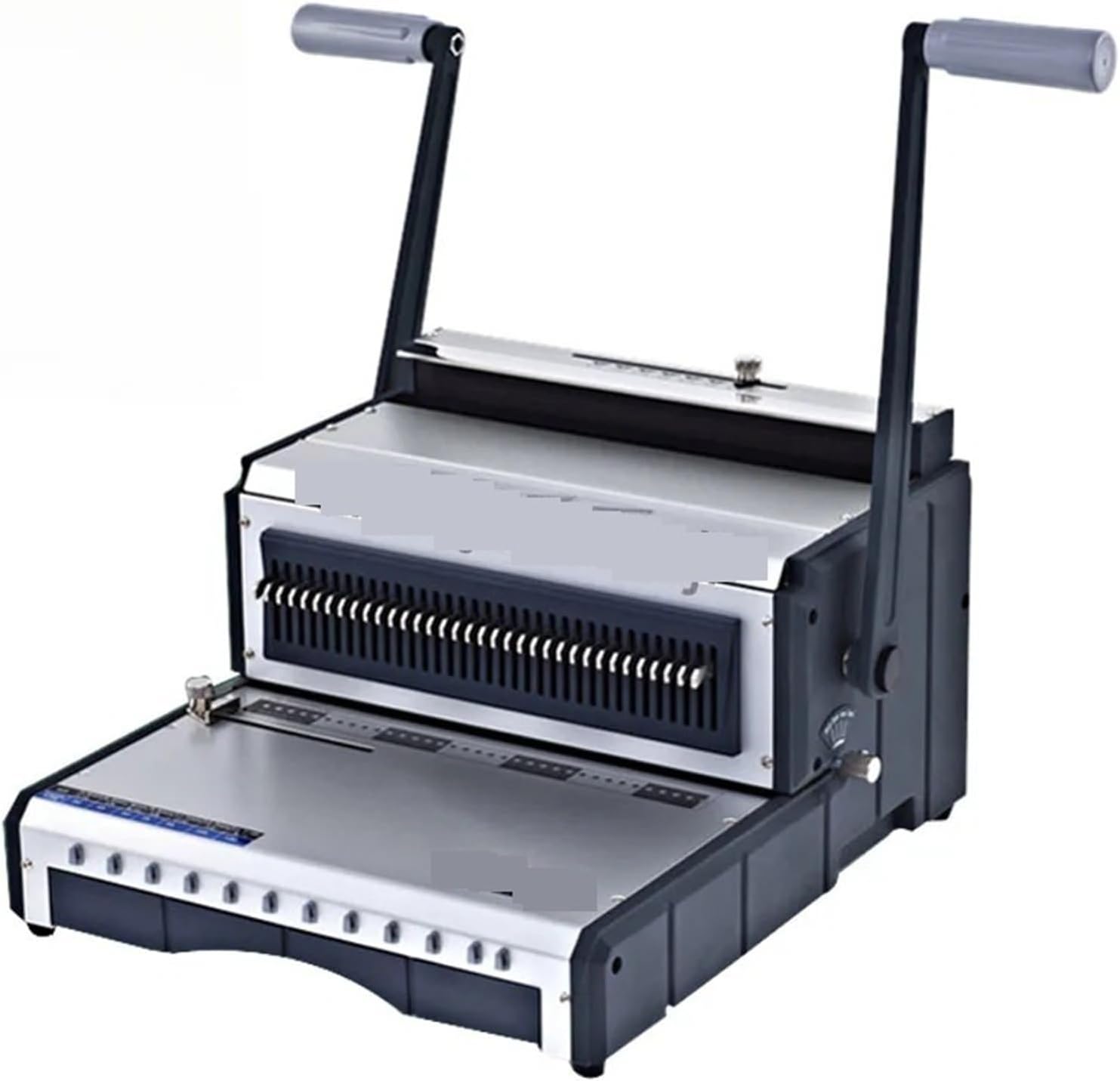 Binding Machine, Manual Office Binding Machine Wire Binding Machine Double Handle Coil Calendar Punch Machine Bookbinding Machine 1pc