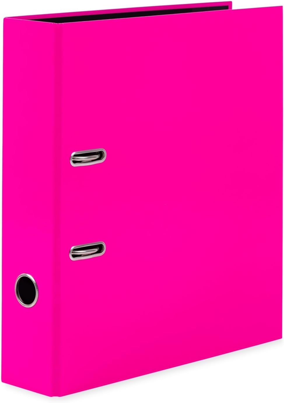 HERMA 20065 Folder A4 Neon Pink, Pack of 5, 7 cm Wide, Cardboard Folder with Inner Print for School and Office, Sturdy Children's Ring Binder Made of Cardboard for Boys and Girls