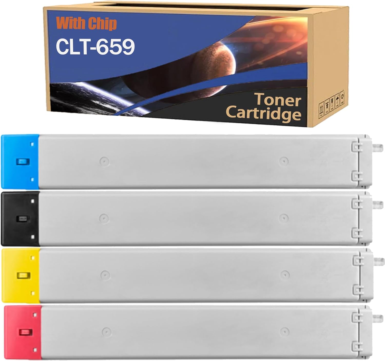 CLT659 CLT-K659S CLT-C659S CLT-M659S CLT-Y659S Compatible Toner Cartridges, Work for Samsung CLX-8640ND CLX-8650ND Printers, High Capacity 20,000 Pages 4 Colors