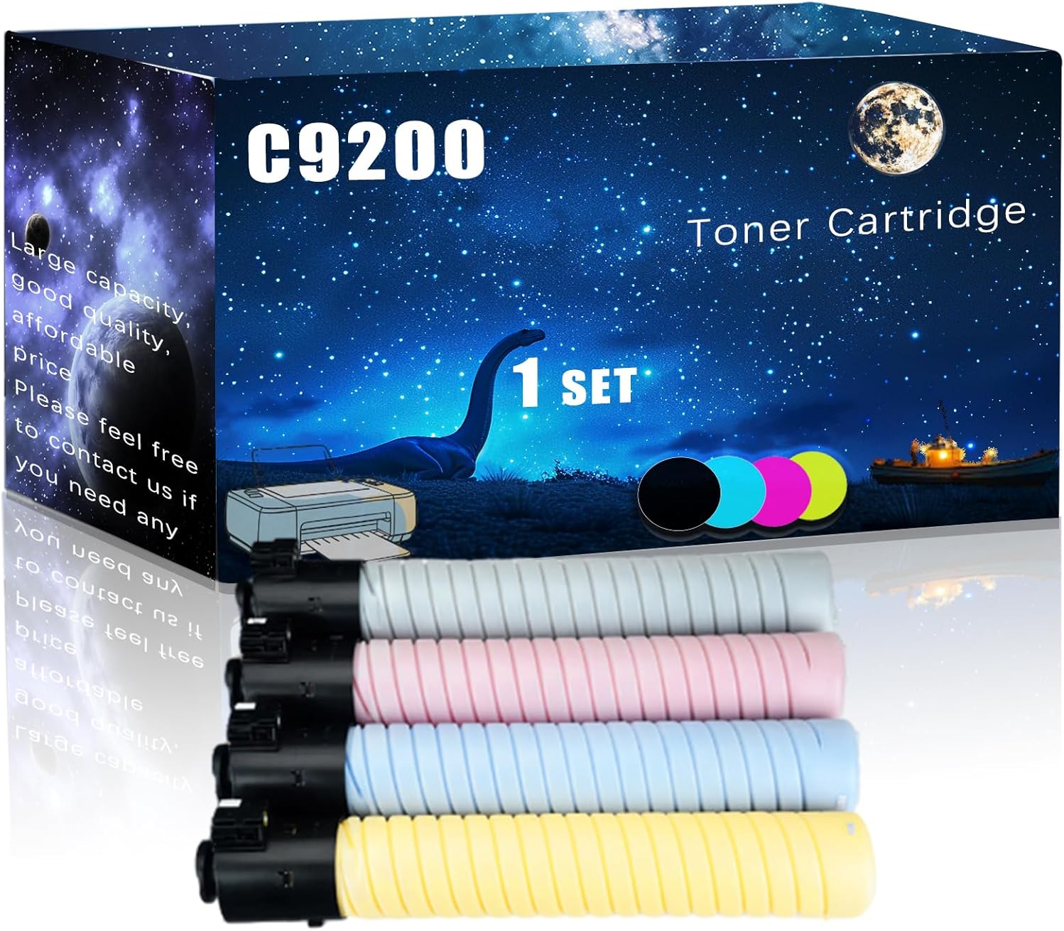 MUCQL C9200 Toner Cartridge Compatible for Ricoh Pro C9200 Printers,with Chip Large Printing Demands (Multicolor)