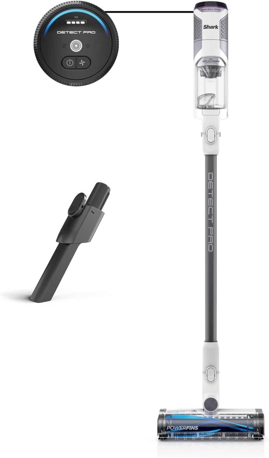 Shark R-IW1120 Detect Pro Cordless Stick Vacuum with PowerFins Brushroll, Stick/Handheld (2-in-1), Ash Purple/Grey - Certified Refurbished