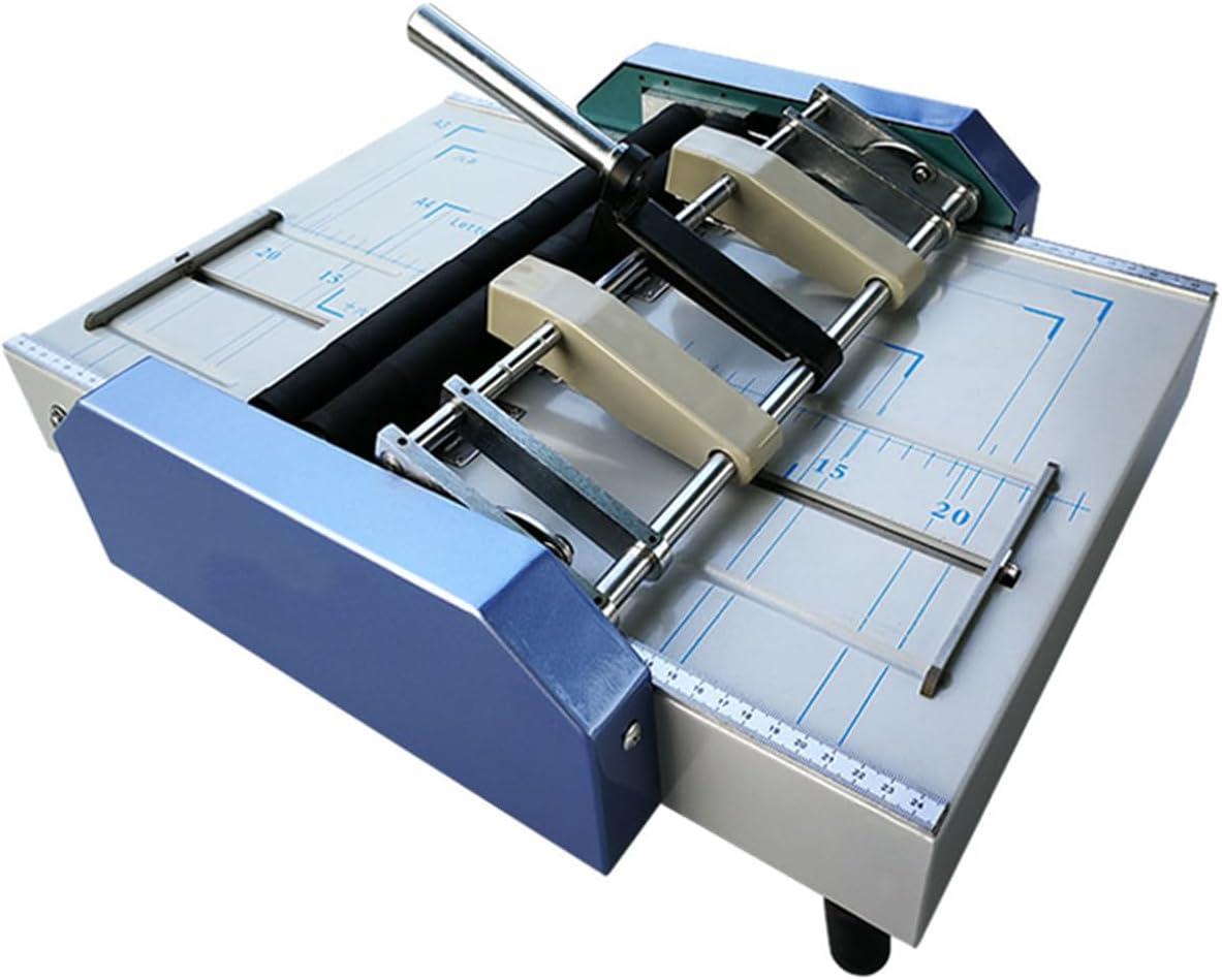 YDBMY Paper Folding Machine, A3 A4 Saddle Stitch Flat-Clinch Automatic Binding Machine, 5 Nail Positions for 24/6 Type Staple, for Card Folder Color Pages