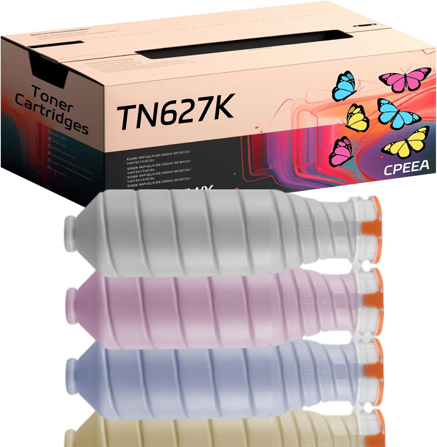 CPEEA Compatible for Konica Minolta TN627K TN627C TN627M TN627Y Toner Cartridges Work for Konica Minolta AccurioPress C14000 Printers (4-Pack BK/C/M/Y)