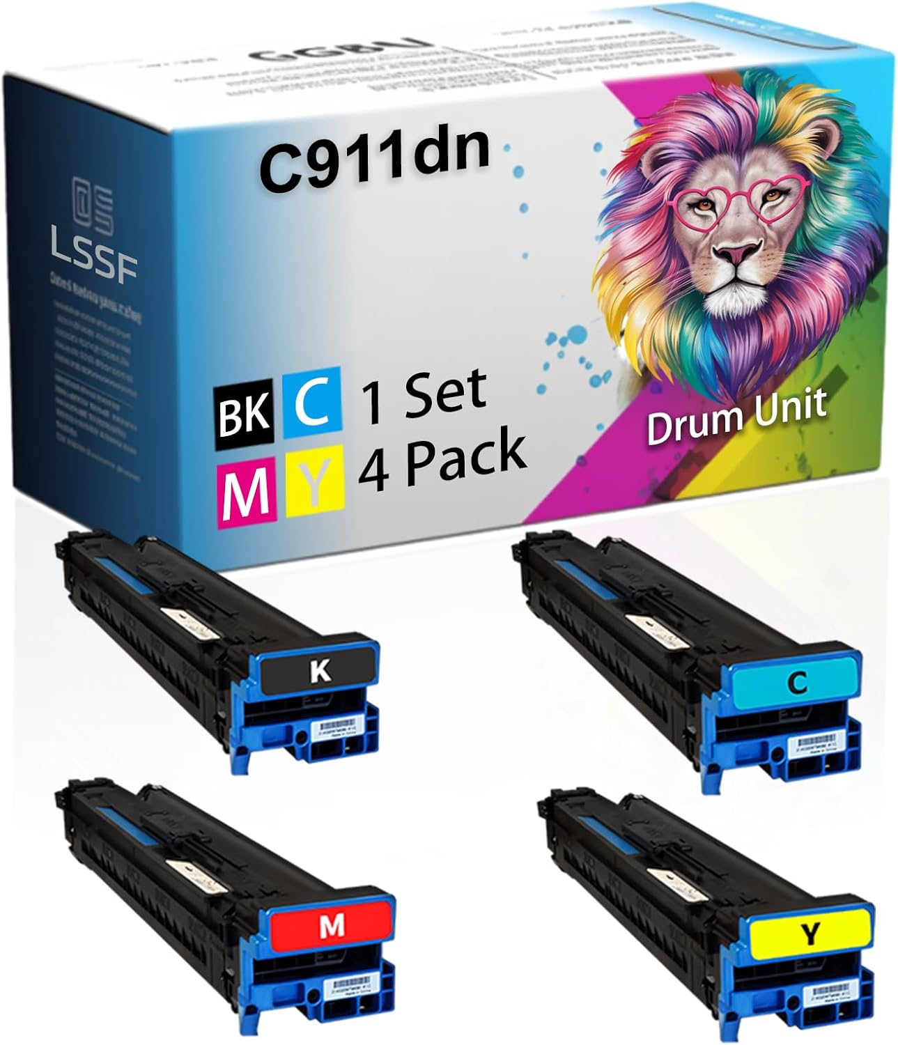 LSSF Compatible for Okidata OKI C911 C911dn C931dn C941dn Printers, C911dn Drum Unit, Ultra-High Print Page Count with Chip 40000 Pages (Multicolor)