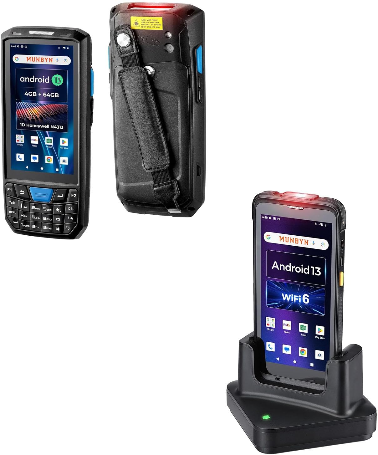 MUNBYN Android Barcode Scanner 035Pro and Android 13 Banrcode Scanner with 5.5