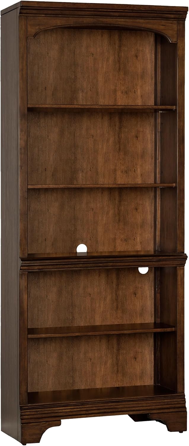 First of a Kind Hartshill 78-inch 5-Shelf Bookcase Burnished Oak
