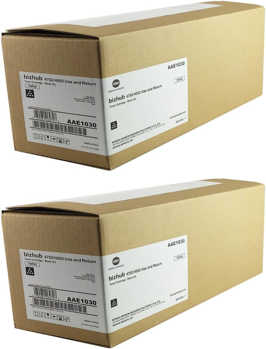 The Cartridge People OEM Konica Minolta 2pk, TNP63, AAE1030, Black Toner, 25,000 Pages, BIZHUB 4052, BIZHUB 4752