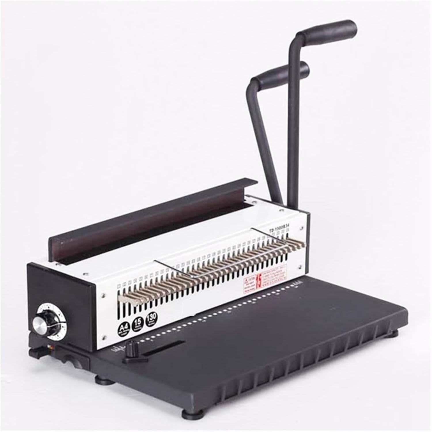 Binding Machines, Double Coil Iron Ring A4 Binding Machine Full Knives Desk Calendar Punch Binding Machine(Round Hole)