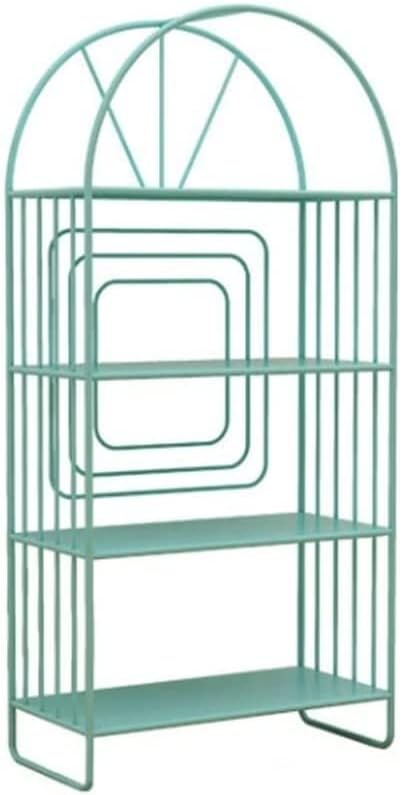 NERDOH Bookshelf Bookcase 4 Tiers Bookshelf Iron Storage Rack for CDs Movies Books Organizer Shelves Bookcase for Living Room Bedroom Home Office Book Shelf Book Case (Blue : Blue, Size : 60 * 28 * 1