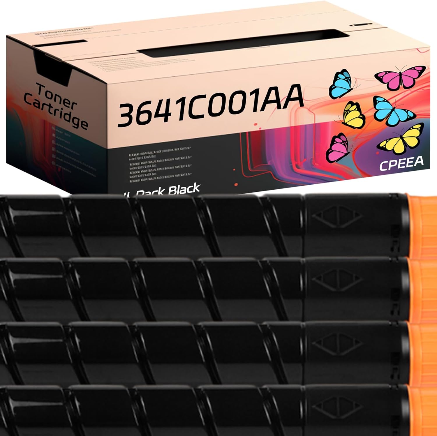 Compatible for Canon 3641C001AA Toner Cartridge Work for Canon imagePRESS Lite C170 C265 C270 C165 Printers, with Chip, High Yield 102600 Pages, Clear Printing (4 Pack Black)