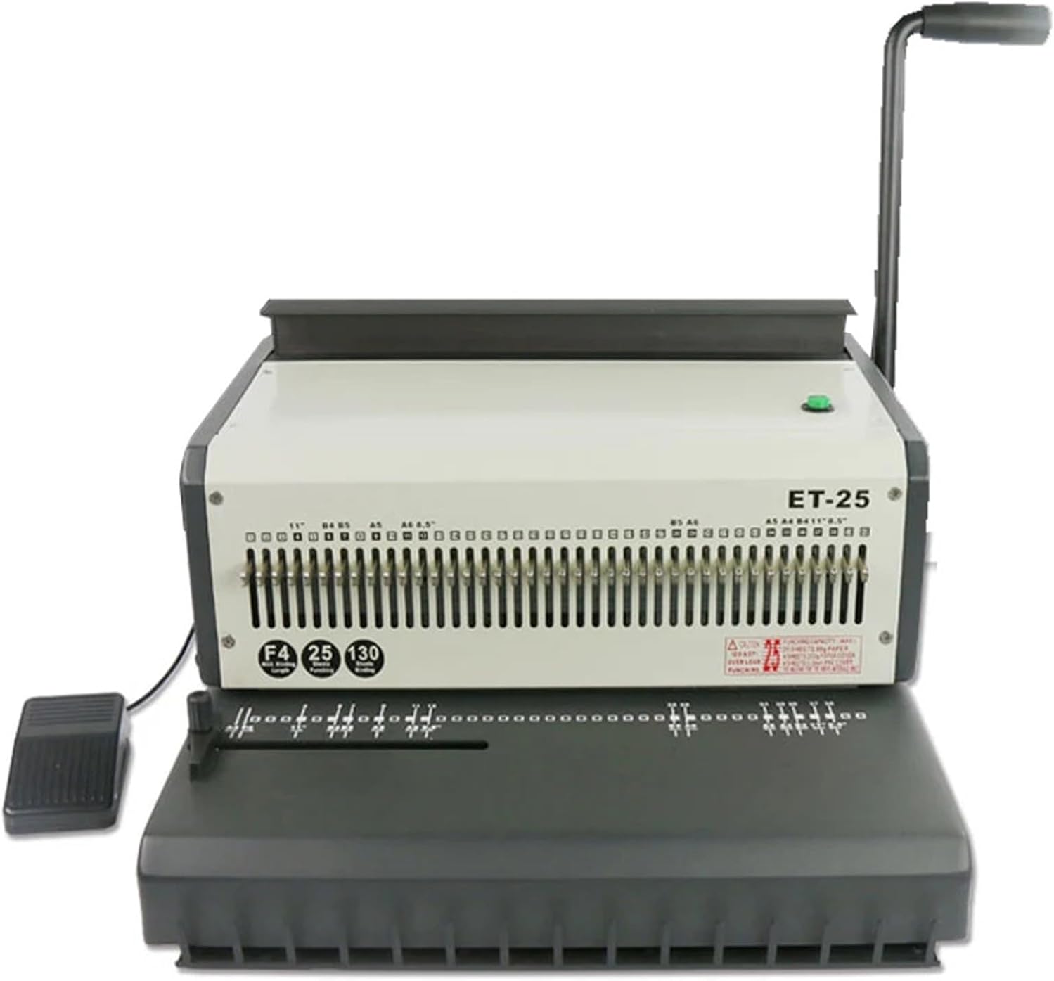 Binding Machine, ET-25 Binding Machine 40 Holes 3:1 Electric Double Wire/Loops Binding Machine Book Binder Machine Books Binding Machine