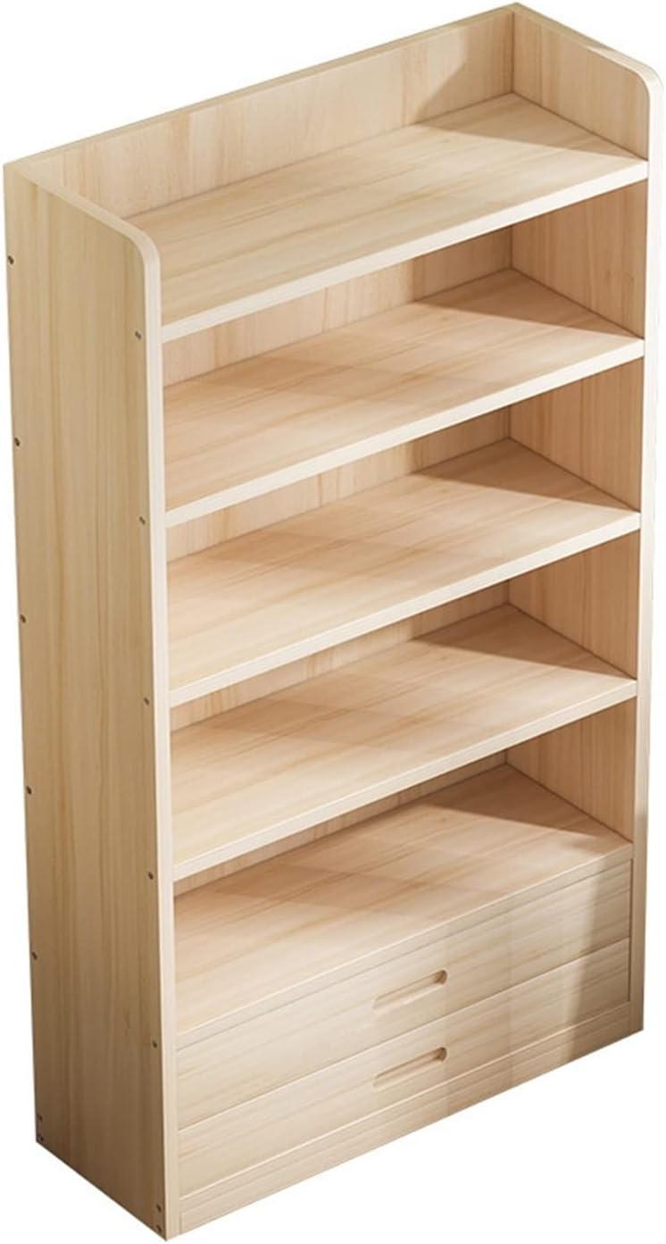 KIZQYN Bookcase Bookshelf Shelf Storage Cabinet Children's Desktop Multilayer Solid Cabinet Simple Home Combination Bookcase Bookshelf