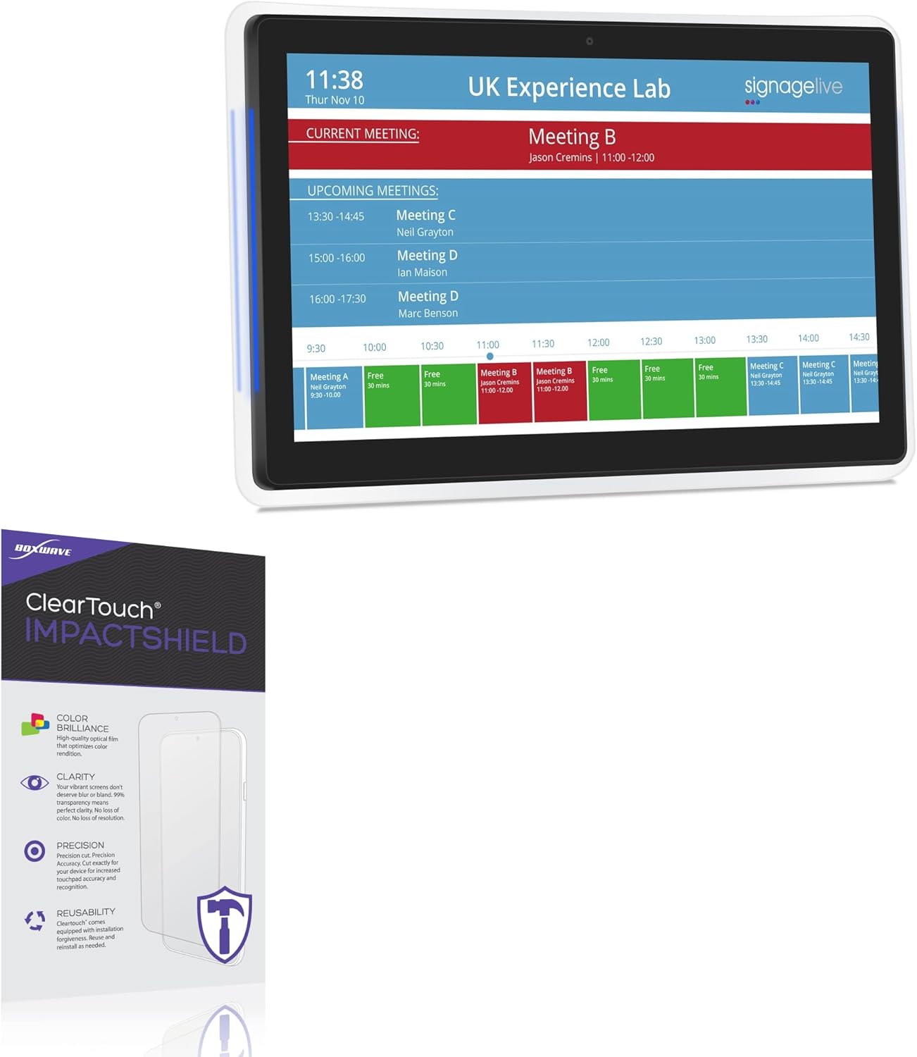 BoxWave Screen Protector Compatible With Portwell DPCS-1500 - ClearTouch ImpactShield (2-Pack), Impenetrable Screen Protector Flexible Film