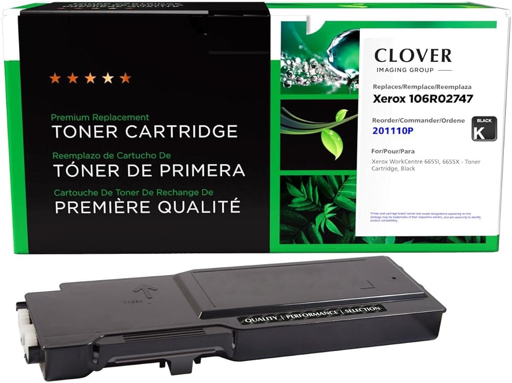 Clover Remanufactured Toner Cartridge Replacement for Xerox 106R02747 | Black