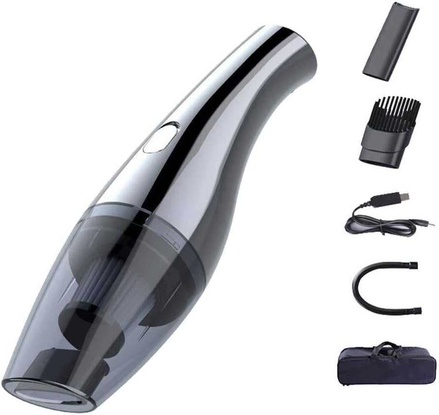 Handheld Vacuum Cordless, Handheld Vacuum Cleaner Cordless, 6000Pa Powerful Suction Hand Vacuum Cleaner with HEPA Filter, Handheld Car Vacuum Portable Rechargeable for Car, Home and Office