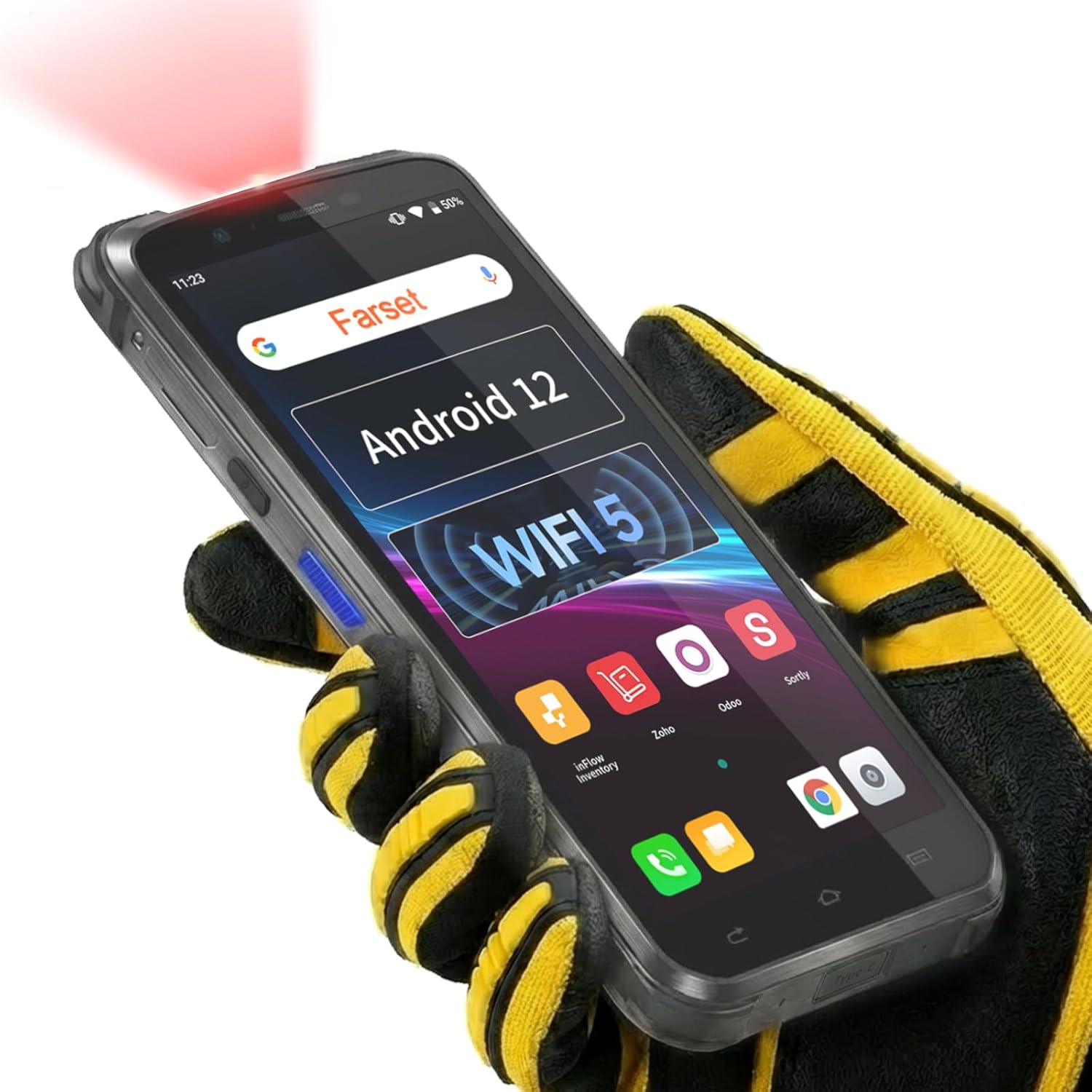 Farset F20X Android 12 Barcode Scanner Handheld with HW N6603 Engine, Android Handheld Scanner with 5.5