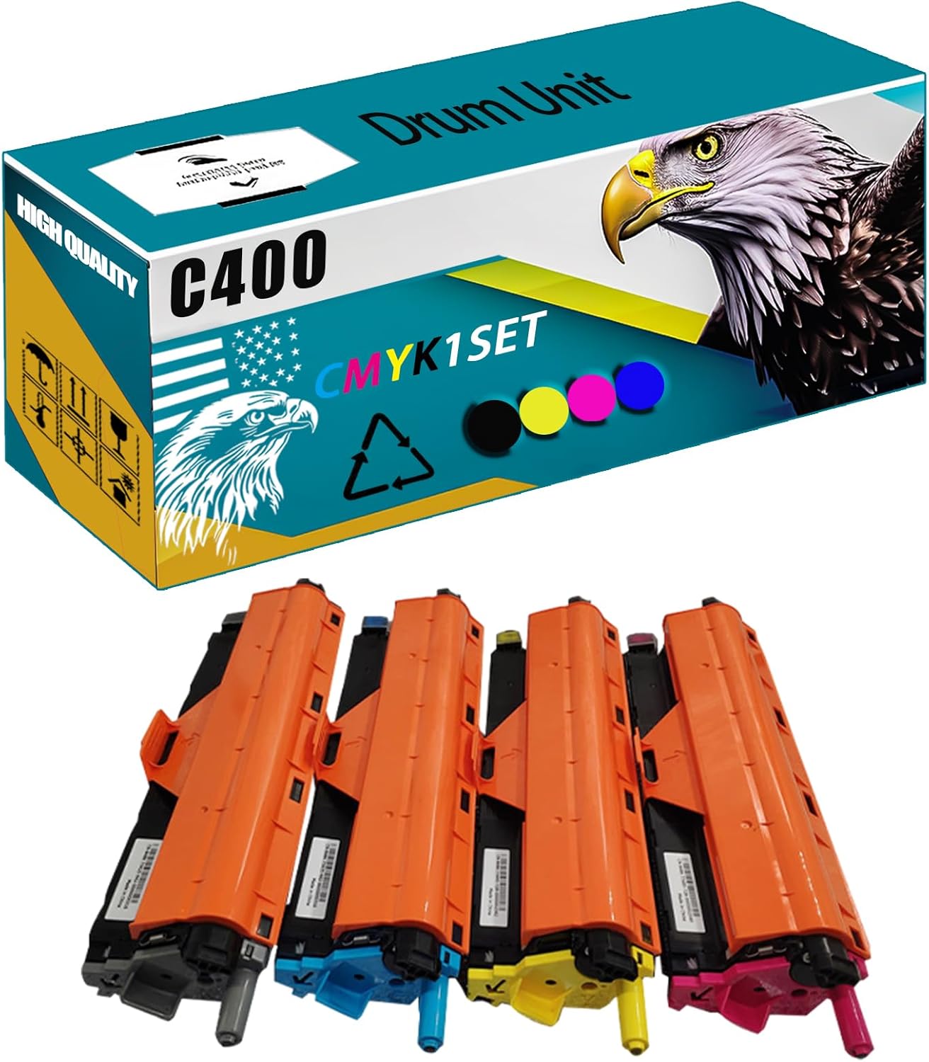 C400 108R1121 108R01121 Drum Unit High Production Compatible for Xerox Versalink C400 C405 WorkCentre 6600 6605 6655 Phaser 6600DN 6600N Printers, Replacement (Multicolor)