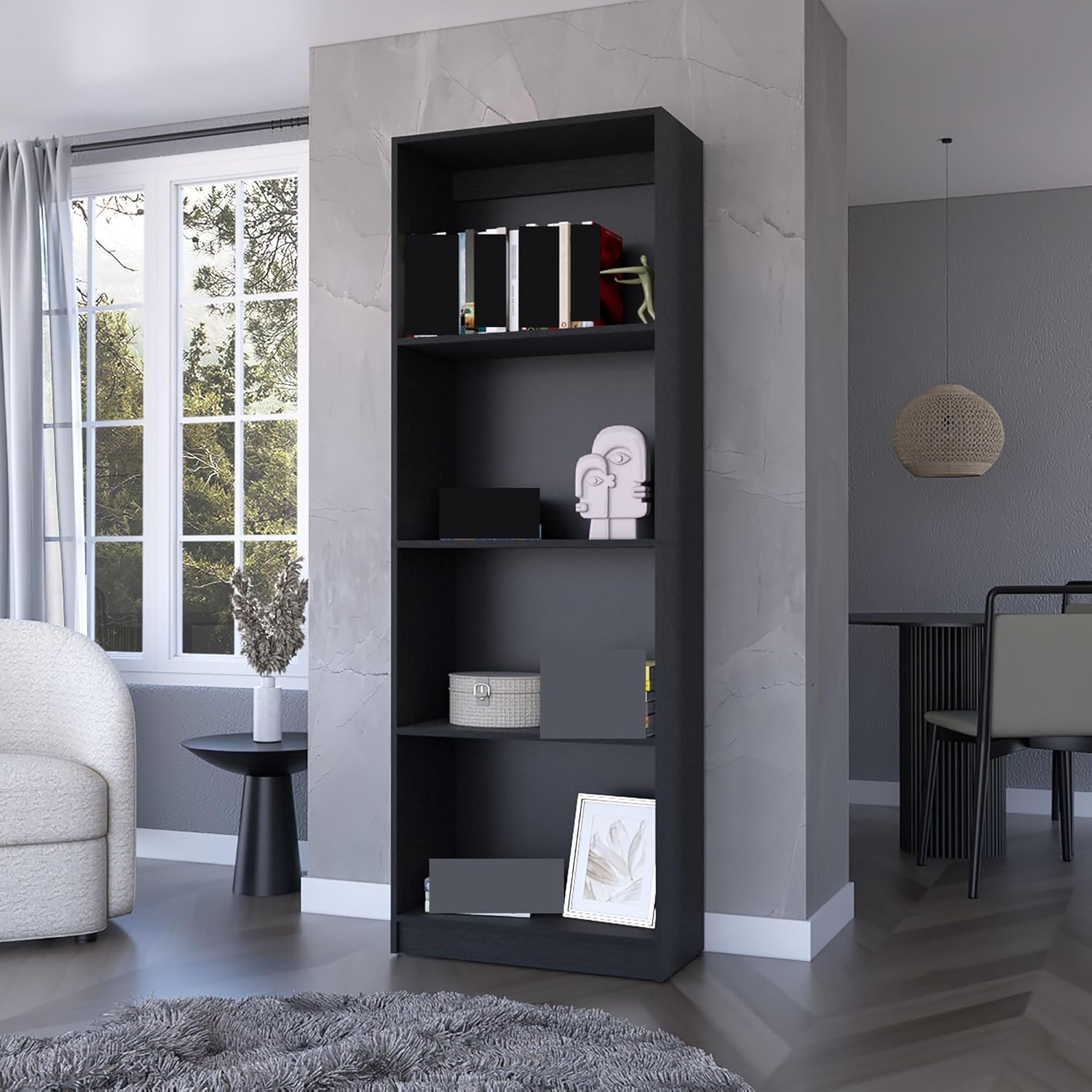 Bookcase with Tier Storage Shelves, Pantry Sideboard Locker for Living Room Bedroom,for Kitchen Home