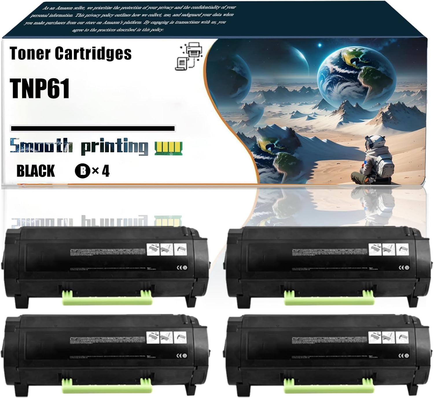 LSSF Replacement Parts Toner Cartridges TNP61 Compatible with Konica Minolta bizhub 4422 Printers, Contains Chip and Clear Printing (4 Pack Black)