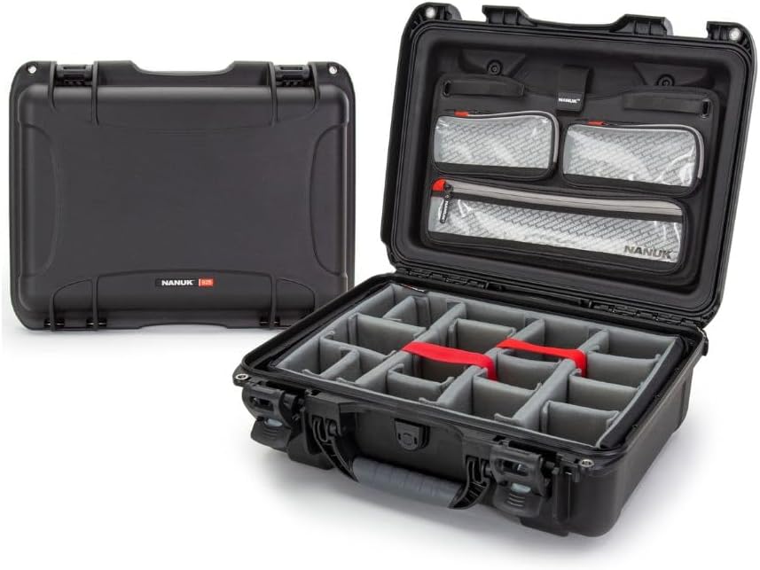NANUK 925 Pro Photo Kit – Waterproof Travel Camera Hard Case with Padded Dividers & Lid Organizer, 18.7” x 14.8” x 7”, Dustproof & Impact-Resistant Airline Carry-On Approved – Black