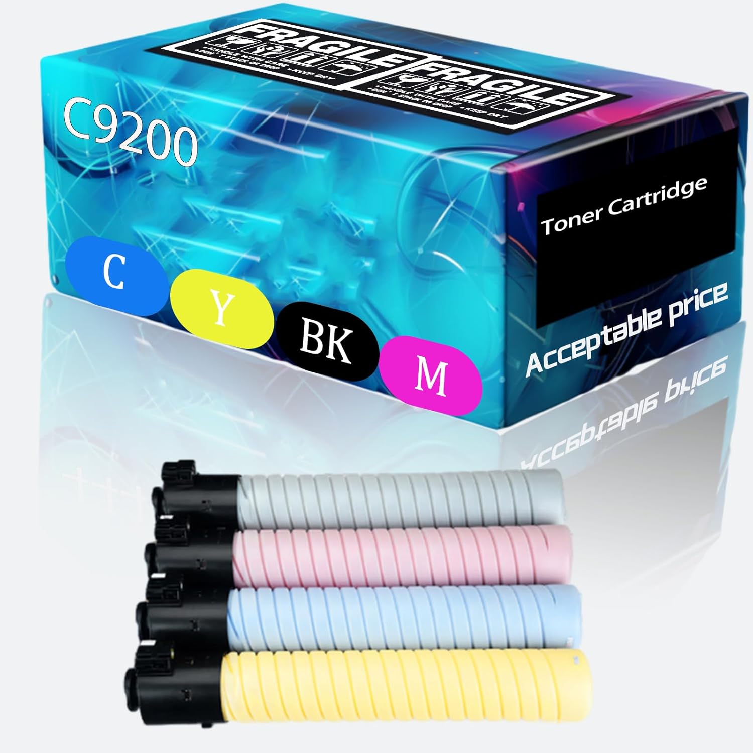 MUCQL C9200 Toner Cartridge Compatible for Ricoh 828510 Pro C9200 Printer, High Printing Page Count 60000 Pages. (Multicolor)