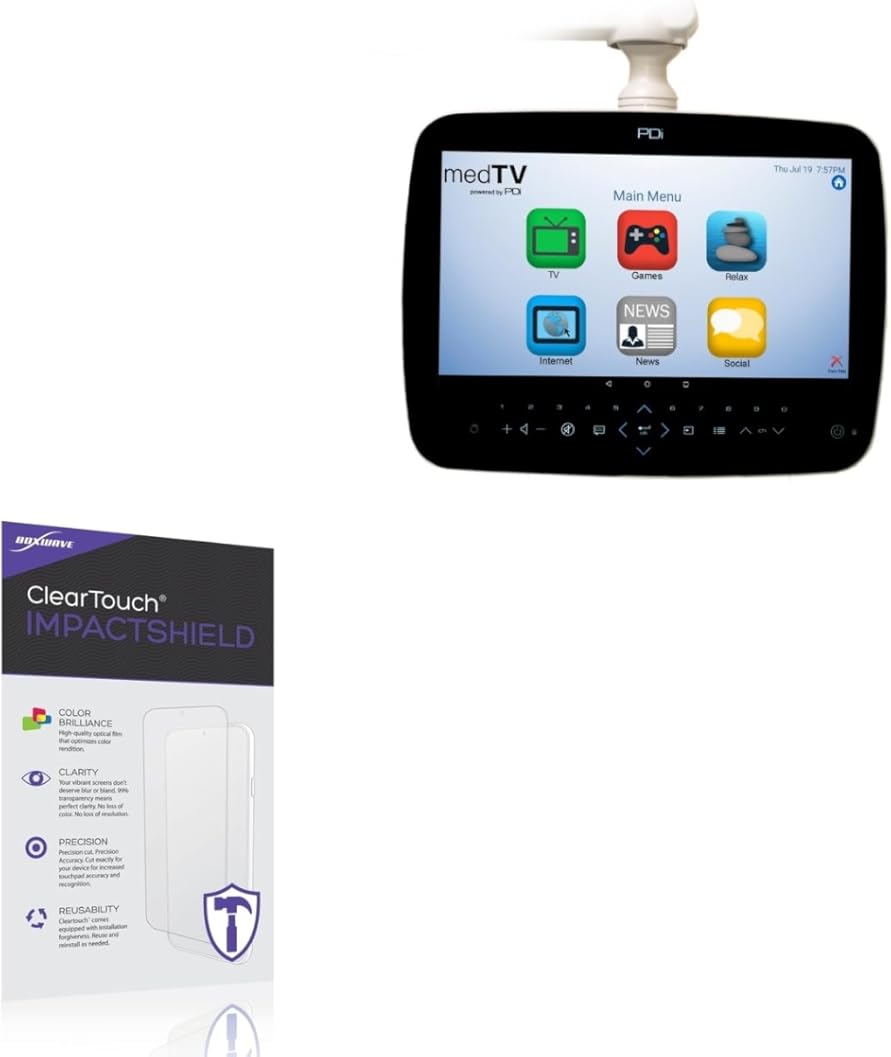 BoxWave Screen Protector Compatible With PDi medTAB14 - ClearTouch ImpactShield (2-Pack), Impenetrable Screen Protector Flexible Film