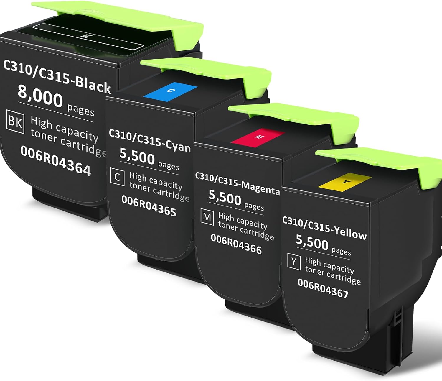 for Xerox C310 C315 Toner Cartridge,5500-8000 Pages Extra High Capacity Replacement 006R04364 006R04365 006R04366 006R04367 Compatible Standard Ink Cartridge for C315DNI C310DNI Color Printer (4 Pack)