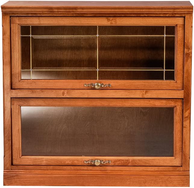 FOREST DESIGNS Traditional Alder Legal Bookcase: 36W X 64H X 13D (Two Doors) Coffee Alder