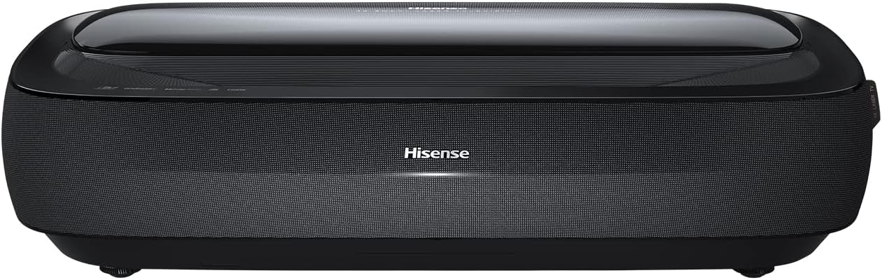 Hisense 100L9G 4K UHD Tri-Laser Ultra Short Throw Projector - 3000 Lumens Android TV HDR10 Dolby Atmos 40W Audio, Built-in Alexa & Google Assistant, - Projector Only (Renewed)