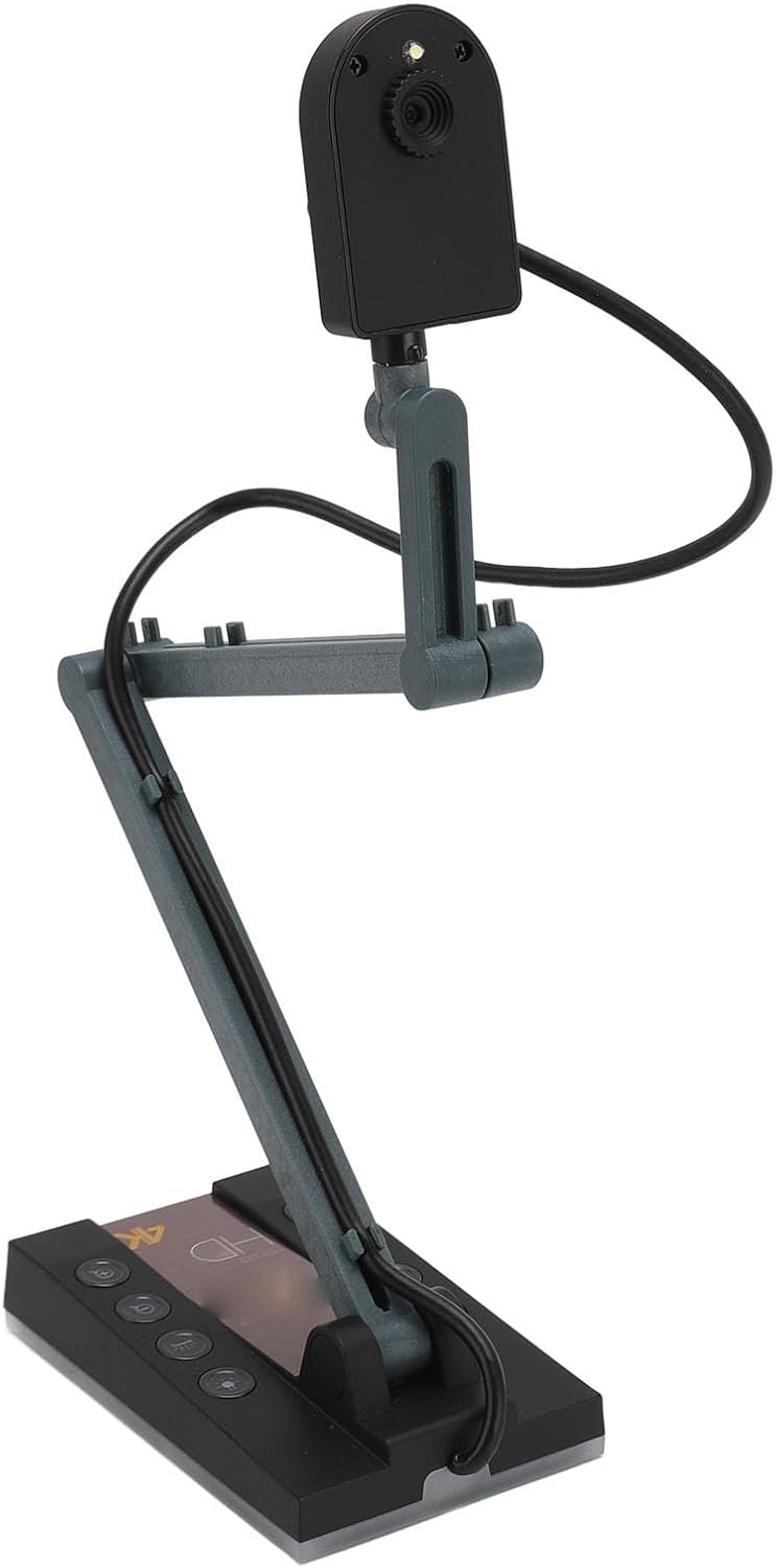 Document Camera, Foldable HD Multimedia Interface, High Frame Rate, Plug and Play 4K USB Document Camera with LED Light for Web Conferencing