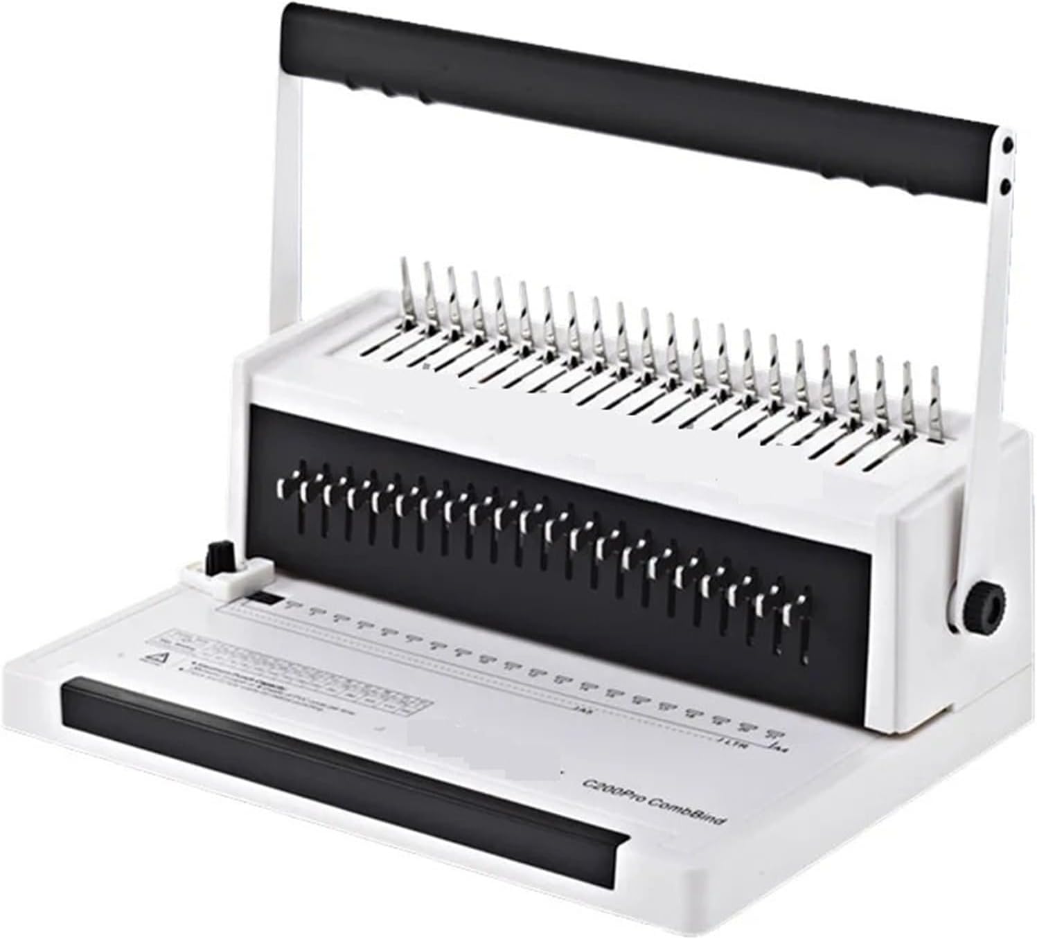 Binding Machine, A4 Paper Wire Binding Machine C200PRO Rubber Ring Binding Machine Clip Text Book Comb-Type Full Drill Punching Machine 1pc