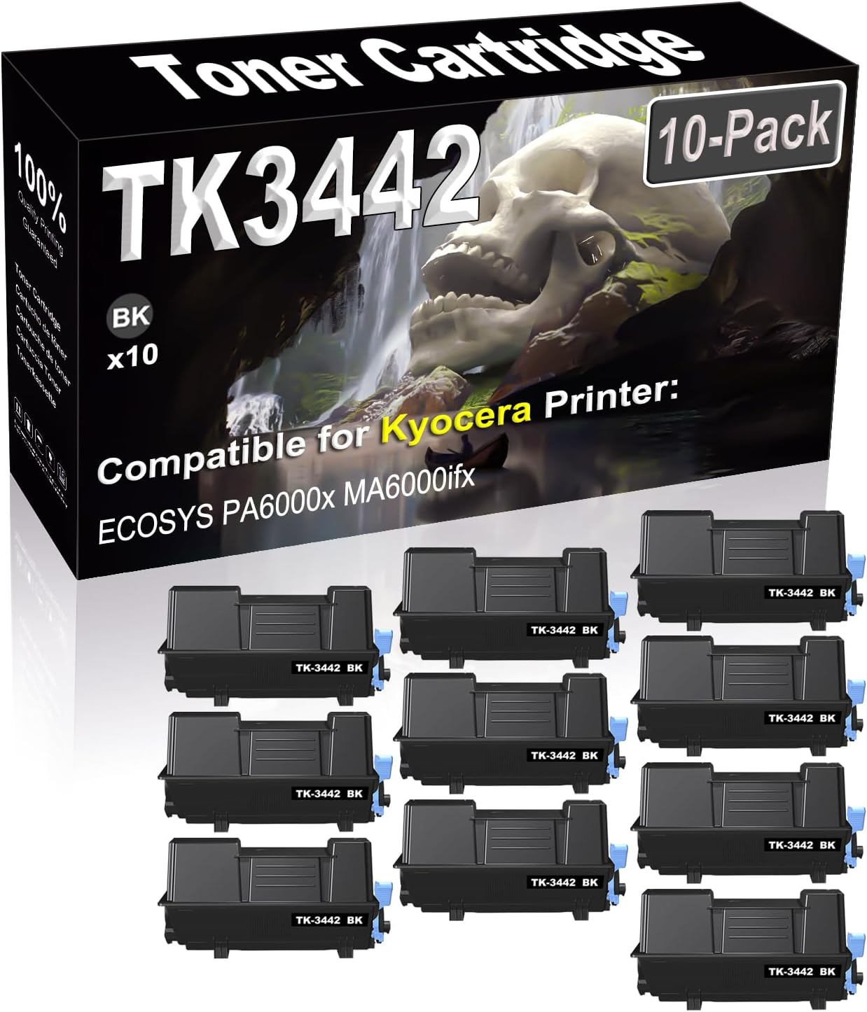 SINIYA 10-Pack (Black) Compatible ECOSYS PA6000x MA6000ifx Laser Printer Cartridge (High Capacity) Replacement for Kyocera TK3442 TK-3442 1T0C0T0US0 Printer Cartridge
