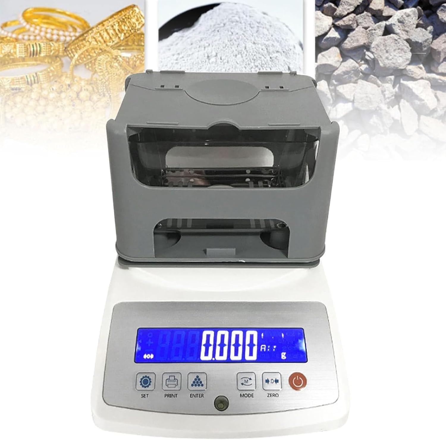 Electronic Solids Density Meter Digital Gold Purity Tester Machine Precious Metals Testing Machine Purity Content Detector and Precious Metal Authenticity Testing with Digital for Industrial Lab