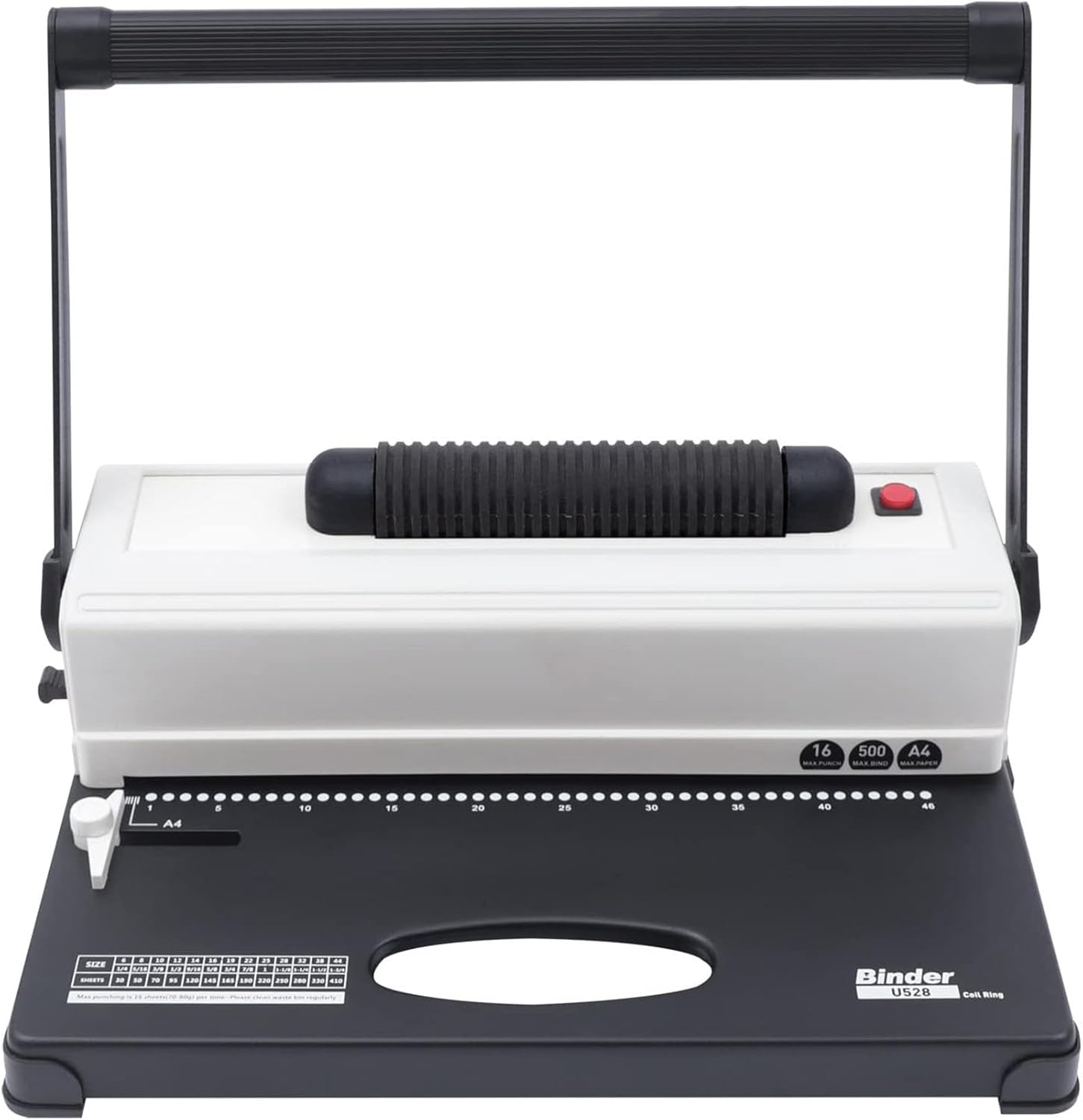 JIQHOHX Profession Electric Binding Machine, A4 Electric Auto Rapid Stapler, 30 Holes Wire Coil Binding Machine, Maximum Binding Size 250 Pages, for Binding Presentations and Documents