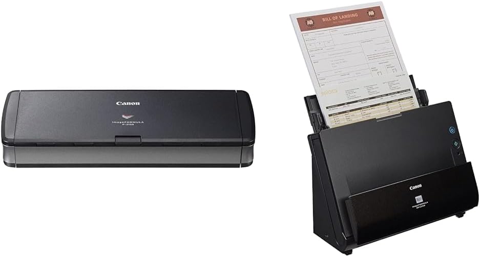 Canon imageFORMULA P-215II Mobile Document Scanner, Black, 1.6