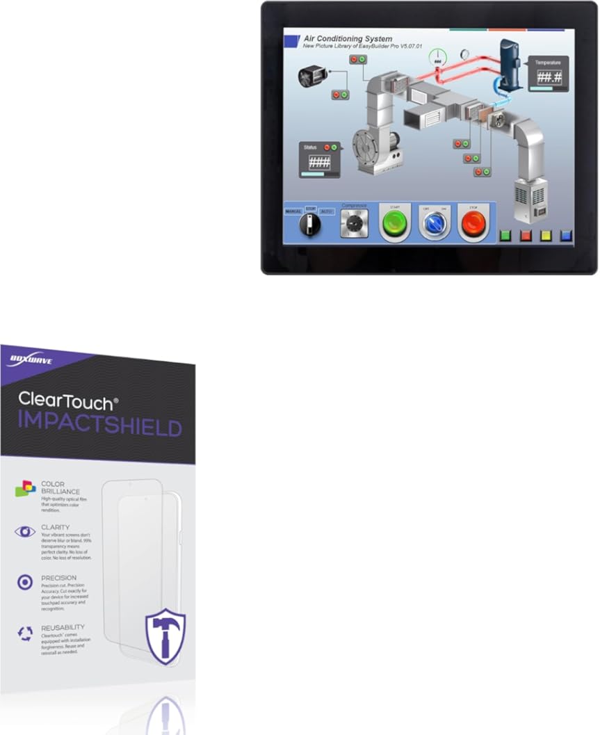 BoxWave Screen Protector Compatible With Maple Systems MON1015AP - ClearTouch ImpactShield (2-Pack), Impenetrable Screen Protector Flexible Film