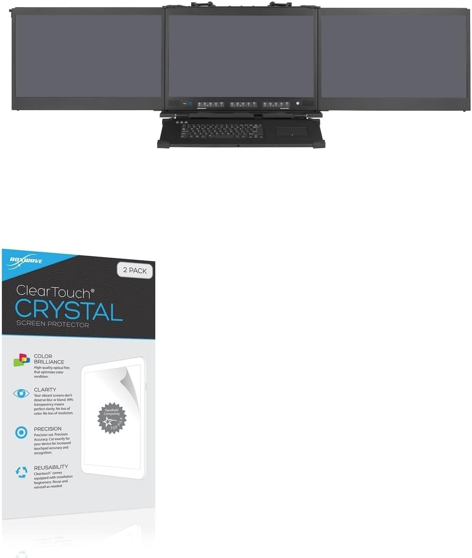 BoxWave Screen Protector Compatible With Acme Portable Machines MegaPAC L3 (23.8 in) - ClearTouch Crystal (2-Pack), HD Film Skin - Shields From Scratches