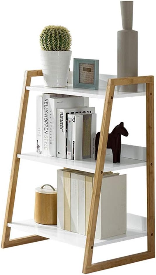 Bookshelf Trapezoidal Bookshelf Three-Story Floor Stand Simple Modern Living Room Bedroom Finishing Home Storage Rack Bookcase Storage Rack