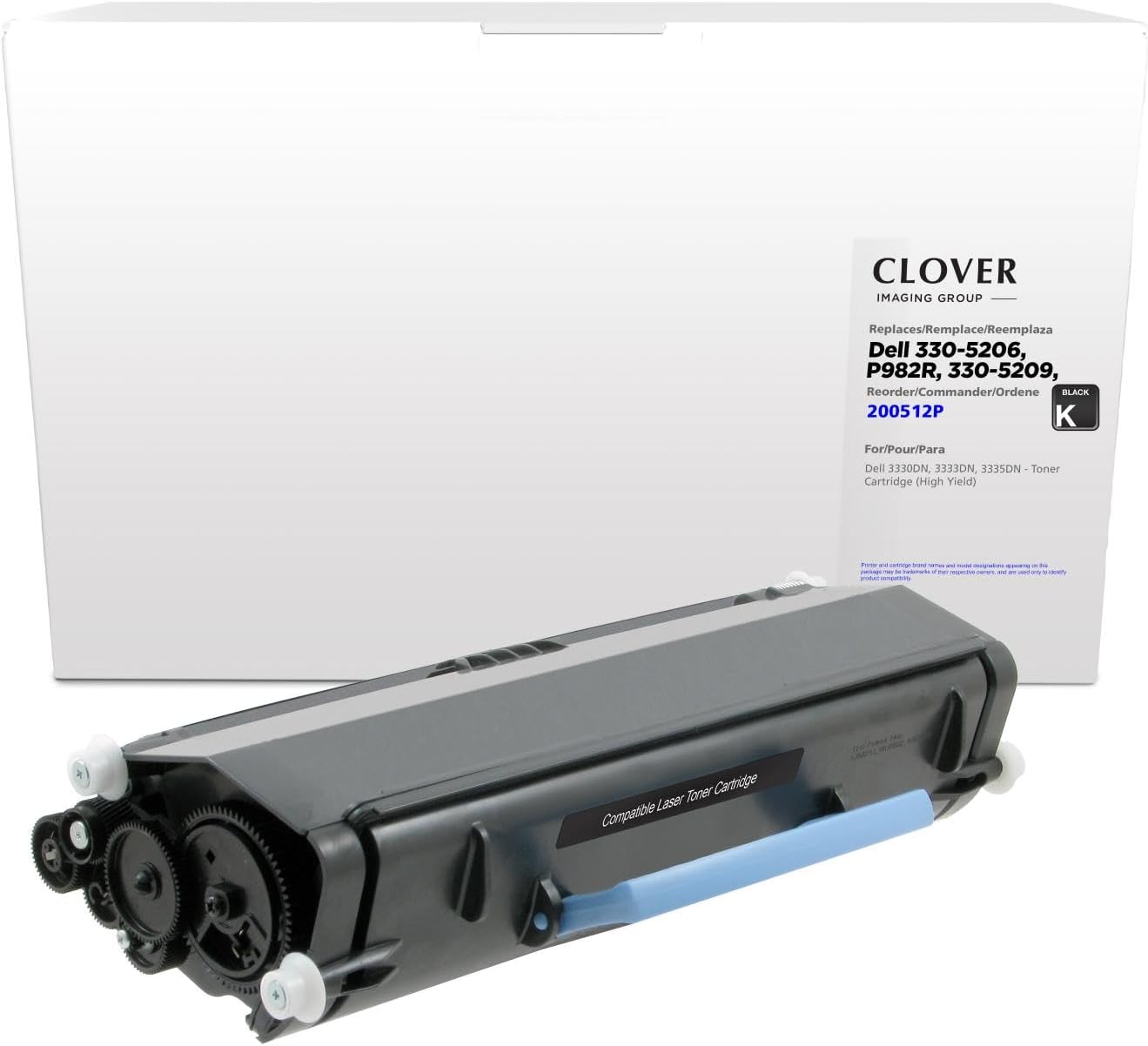 Clover Remanufactured Toner Cartridge Replacement for Dell 3330/3333 | Black | High Yield