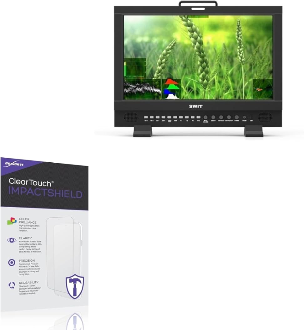 BoxWave Screen Protector Compatible With SWIT BM-U173 - ClearTouch ImpactShield (2-Pack), Impenetrable Screen Protector Flexible Film