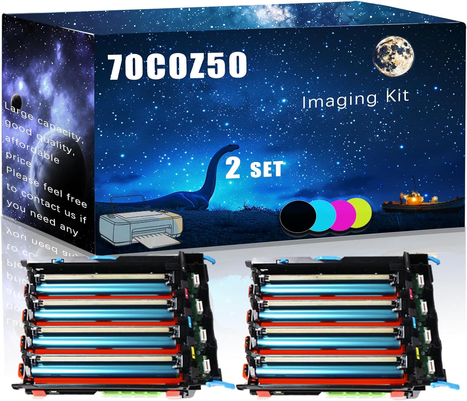 MUCQL 70C0Z50 Compatible Imaging Kit Replacement for Lexmark High Yield Compatible CX410e CX417de CX510de CX510dhe CX510dthe CX510the Printers, Meet Printing Needs (2 Set)