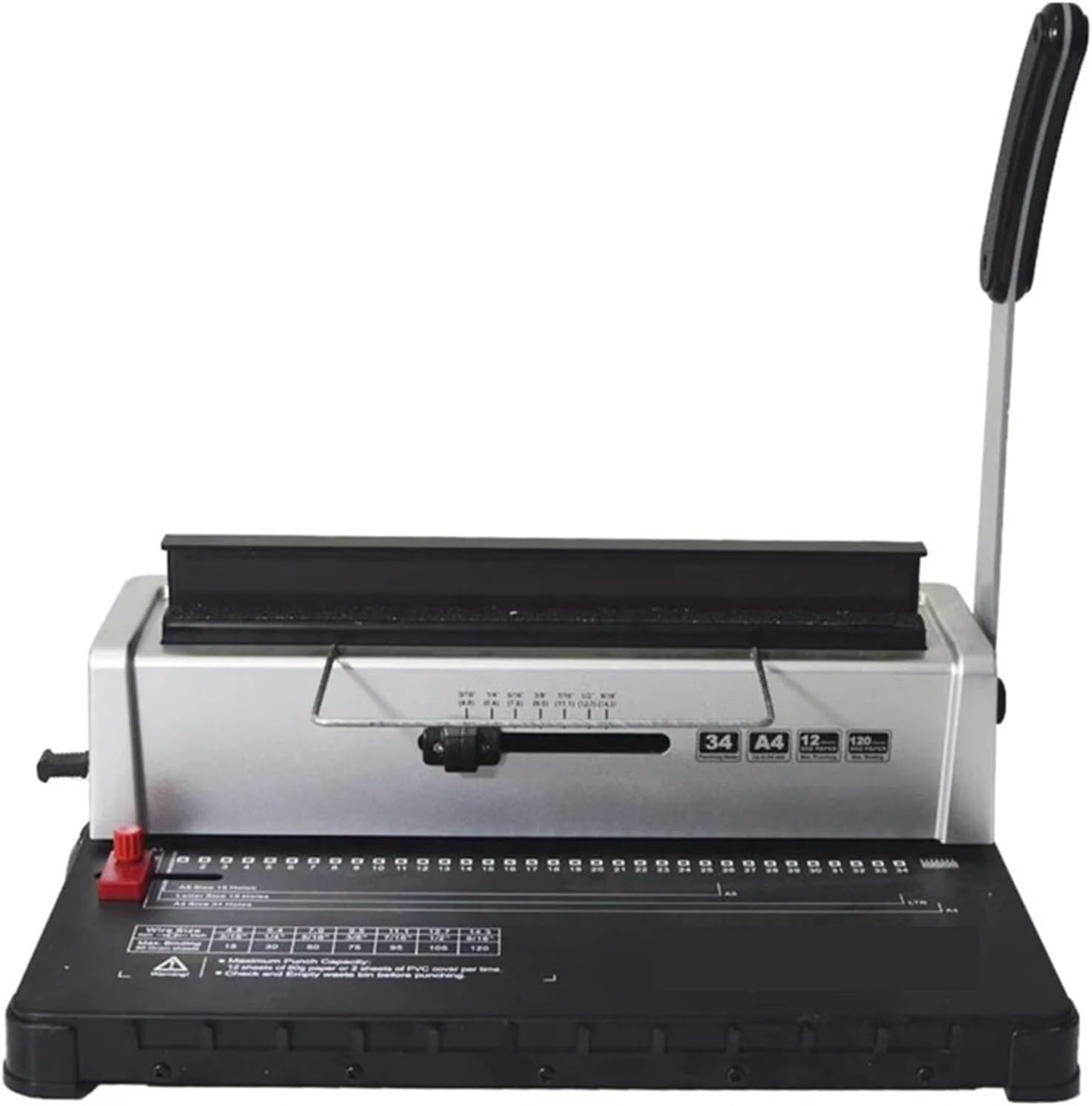 Binding Machine, Coil Spiral Binding Machine Manual Book Maker 34-Holes Binding 120 Sheets Punch Binder Adjustable Coil Binding Spines