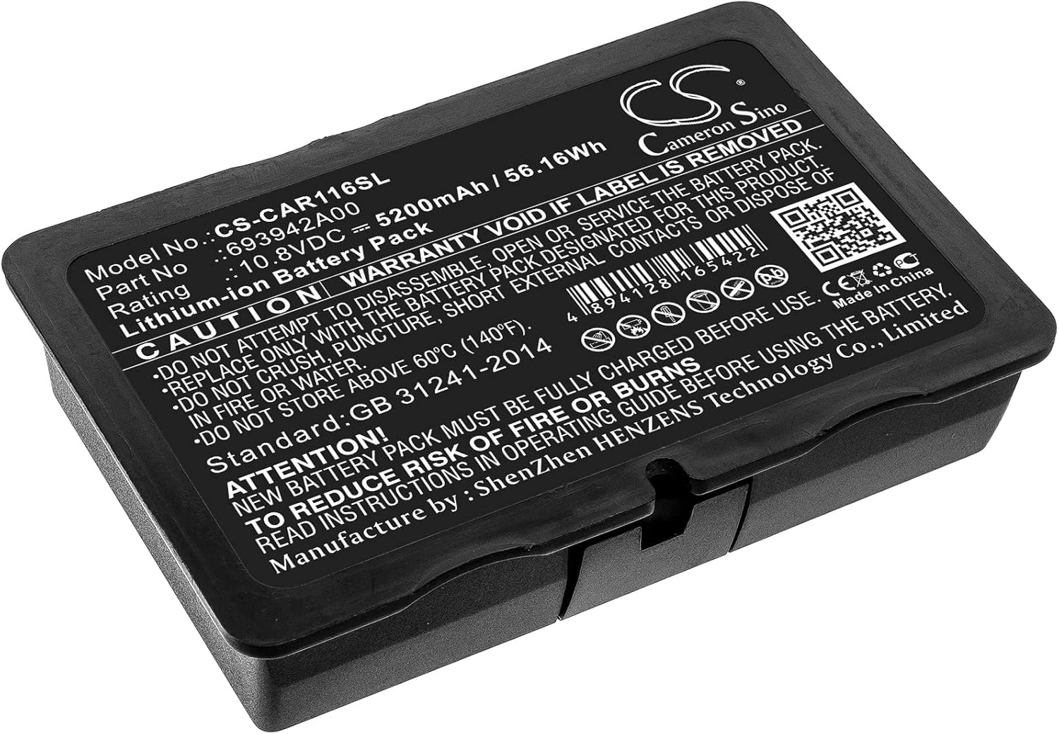 VI VINTRONS Battery for Chauvin Arnoux C.A 6116N, C.A 6117, 693942A00,