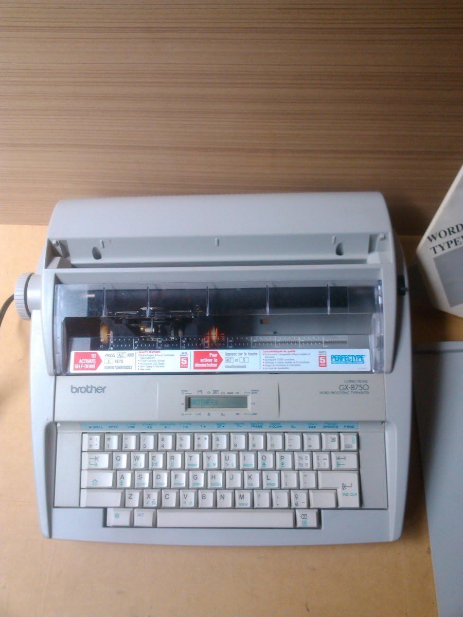 Rebuilt Discontinued Brother GX8750 Typewriters by Around The Office with New Machine Guarantee, Extra Ribbons & Correction Tapes, and Dust Cover