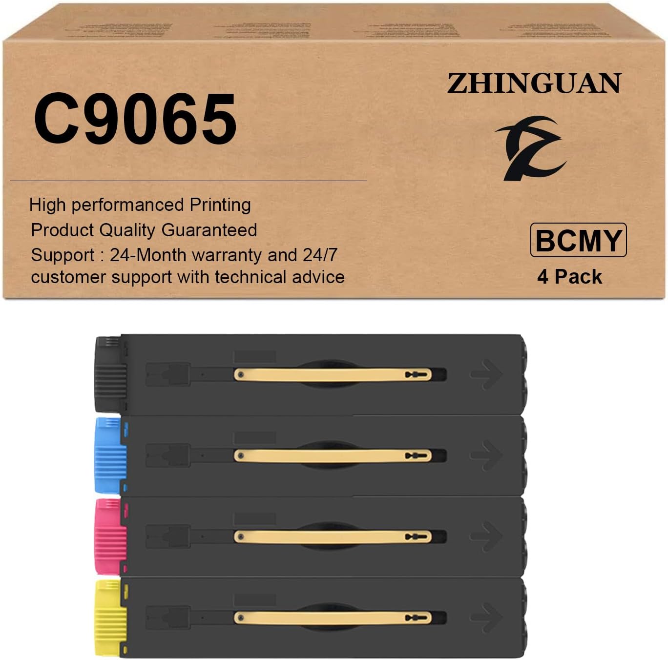 ZHINGUAN Remanufactured 006R01734 006R01735 006R01736 006R01737 Toner Cartridge Works for Xerox PrimeLink C9065 C9070 XC9065 XC9070 Printers