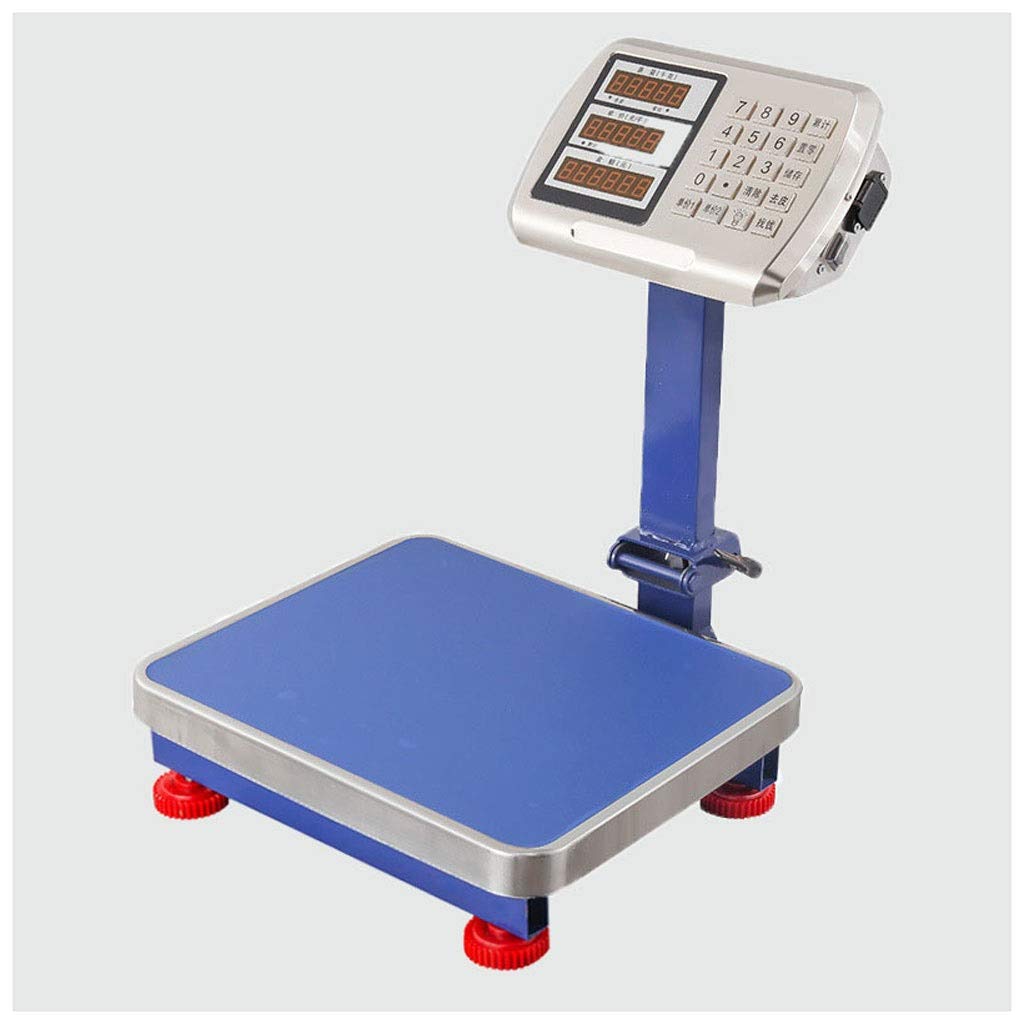Digital Receiving Scale Platform Industrial Foldable Weight Electronic High-Definition LCD Display Floor for Luggage Shipping Package Computing Postal Shop Weighing (Size : 60kg/20G) (60kg/20G)