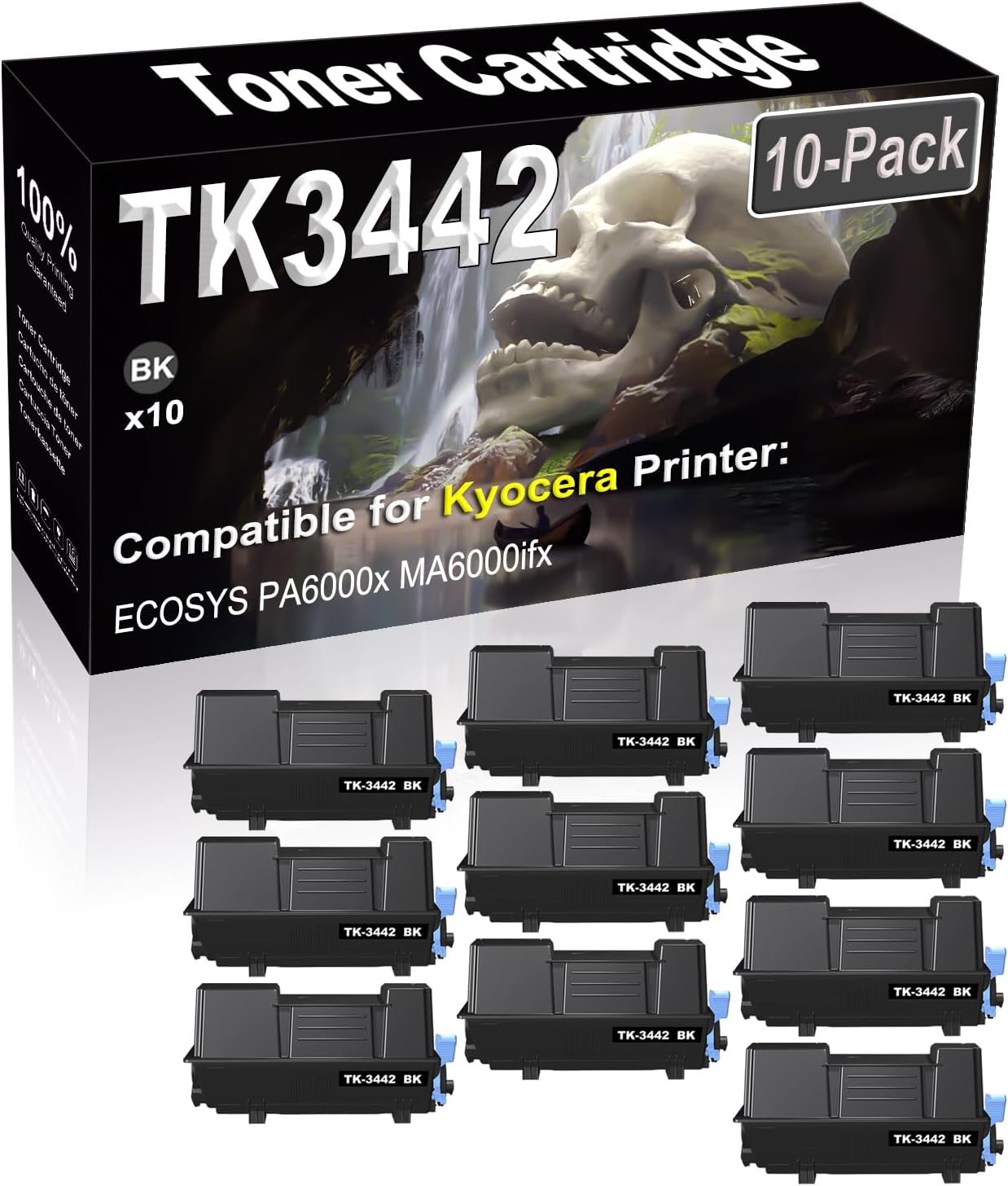 SINIYA 10-Pack (Black) Compatible High Yield TK3442 TK-3442 1T0C0T0US0 Laser Printer Toner Cartridge use for Kyocera ECOSYS PA6000x MA6000ifx Printer